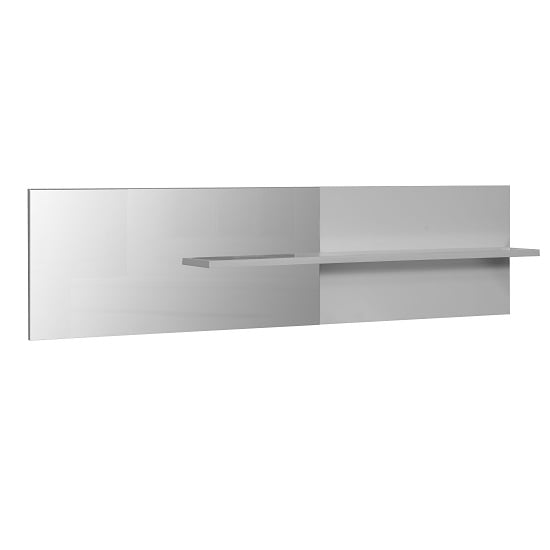 Elisa Wall Mirror with Shelf In White Lacquer_1