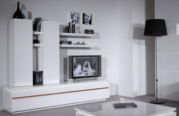 Elisa Wall Cupboard In High Gloss White With 1 Door_8