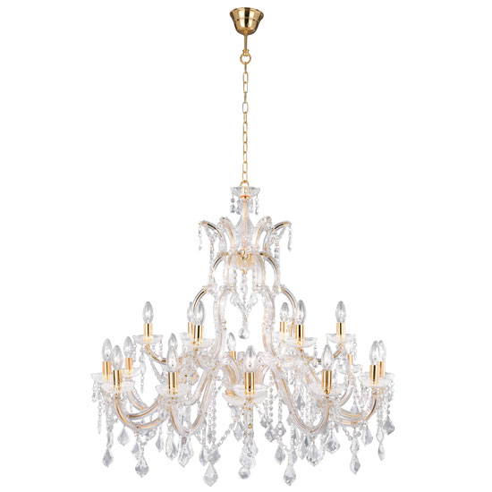 Photo of Marie therese 18 light crystal pendant ceiling light