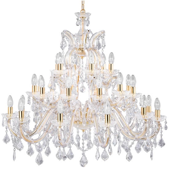 Product photograph of Marie Therese 30 Light Crystal Pendant Ceiling Light from Furniture in Fashion