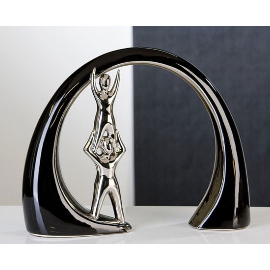 Read more about Helping hands sculpture in black and silver