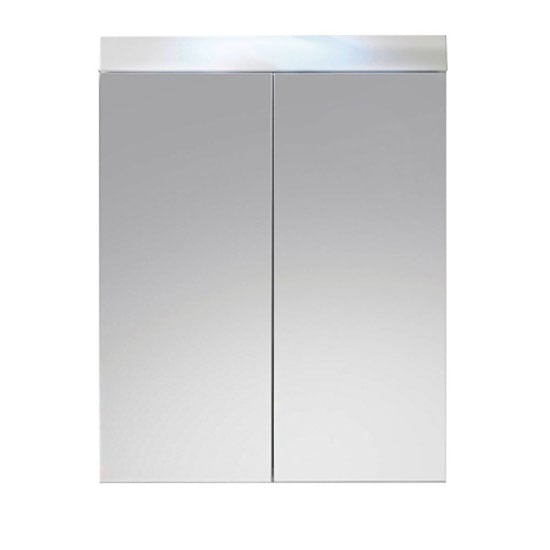 Read more about Amanda wall mounted mirror cabinet in white and high gloss