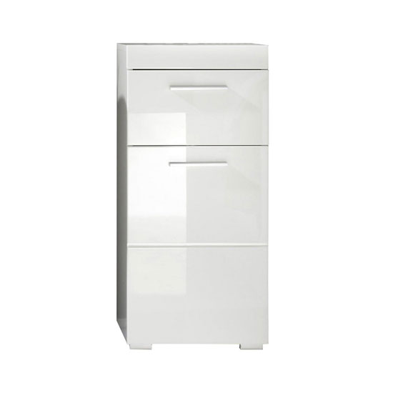 Product photograph of Amanda Bathroom Storage Cabinet In White With High Gloss Fronts from Furniture in Fashion