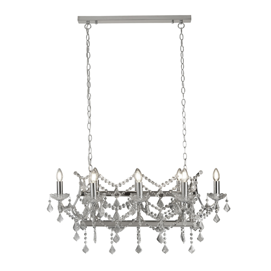 14 Lights Pendant Bar Ceiling Light In Chrome Sale