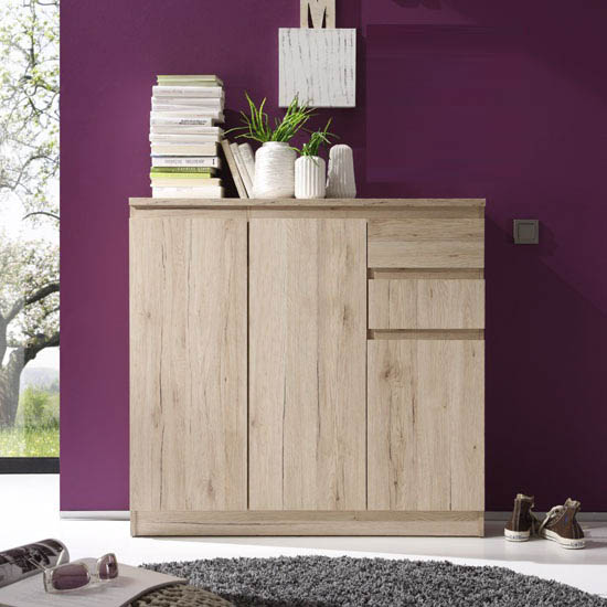 Read more about Armadio oak finish 3 door sideboard with 2 drawers