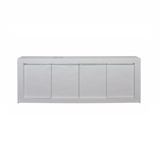 Carmen Sideboard In White Gloss With 4 Doors And LED Lighting_3