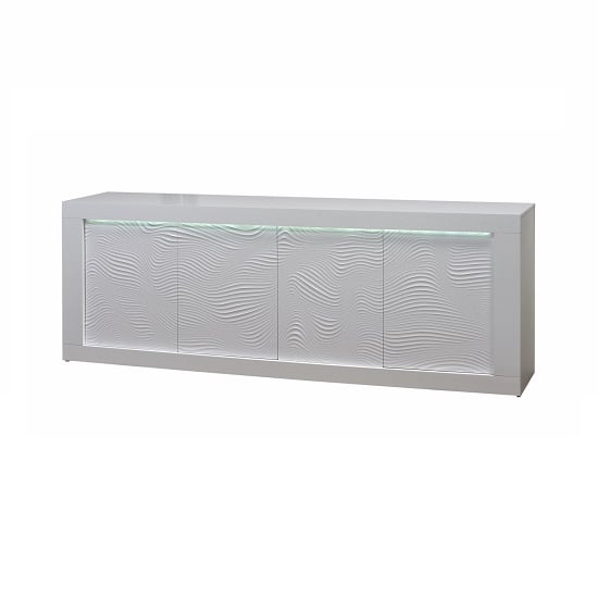 Carmen Sideboard In White Gloss With 4 Doors And LED Lighting_4