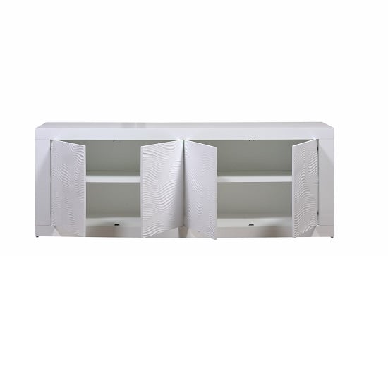 Carmen Sideboard In White Gloss With 4 Doors And LED Lighting_2
