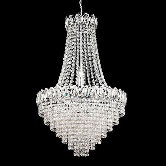 Photo of Chrome finish crystal chandelier ceiling light