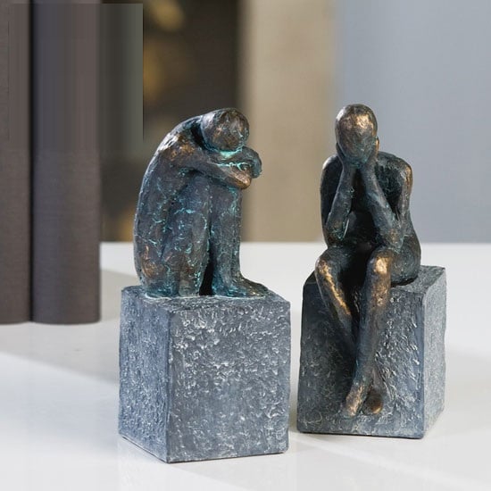 Read more about Lonely sculpture in bronze with grey base