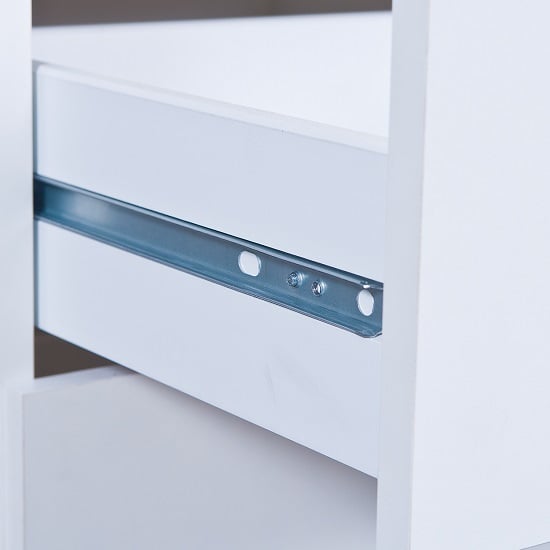 Crick Wide Chest of Drawers In White With 6 Drawers_4