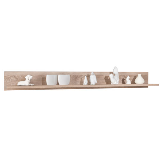 Utopia Wooden Wall Mounted Display Shelf In Sonoma Oak Furniture in