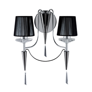 Product photograph of Duchess Stylish Chrome And Black Chrome Wall Light from Furniture in Fashion