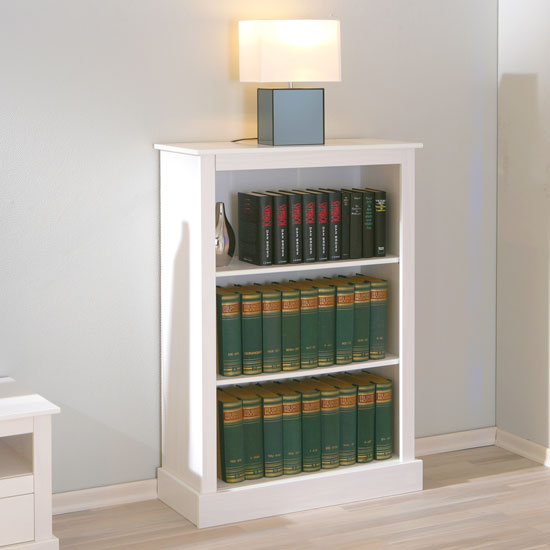 Stanley 3 Tier Wooden Bookcase In White