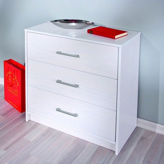 Read more about New york solid pine white chest of drawers with 3 drawers