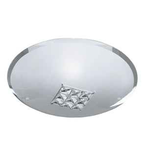 Photo of Quadrex round flush light with square crystal windows