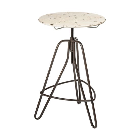 Product photograph of Artok Round Metal Bar Table In Cream from Furniture in Fashion