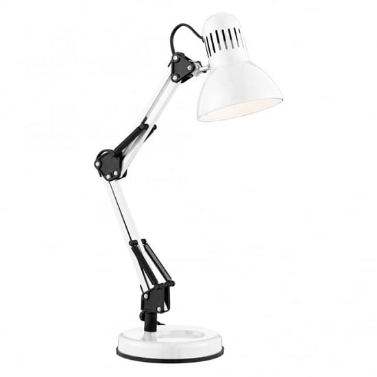 Product photograph of Shiny White Hobby Table Lamp from Furniture in Fashion