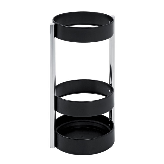 Puk Modern Umbrella Stand In Black Chrome 24424 Furniture