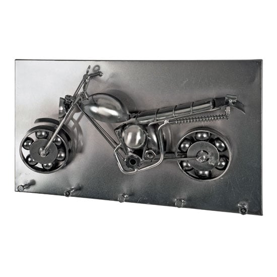 Moto Wall Mounted Coat Rack In Black Nickel With 5 Hooks