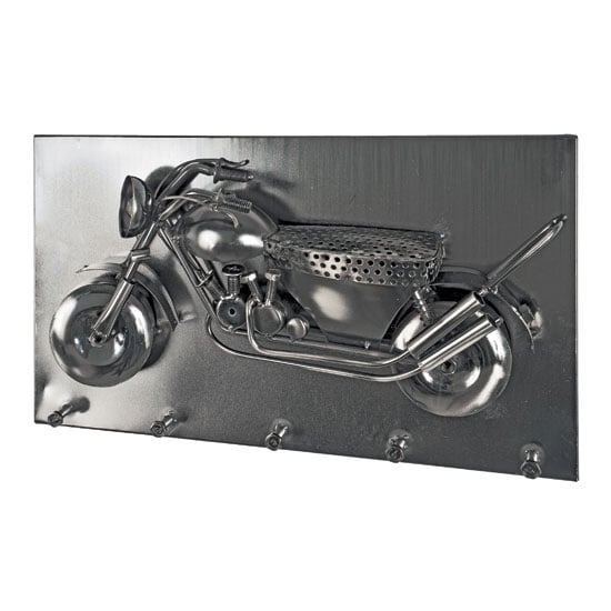 Marley Wall Mounted Coat Rack In Black Nickel With 5 Hooks