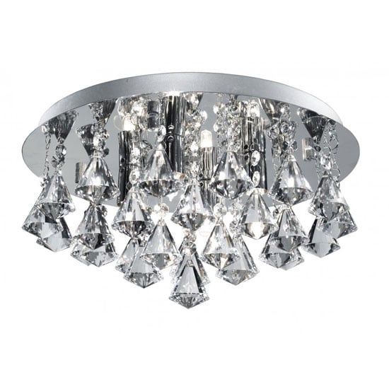 Product photograph of Hanna 4 Lamp Semi Flush Ceiling Light Finished In Chrome from Furniture in Fashion