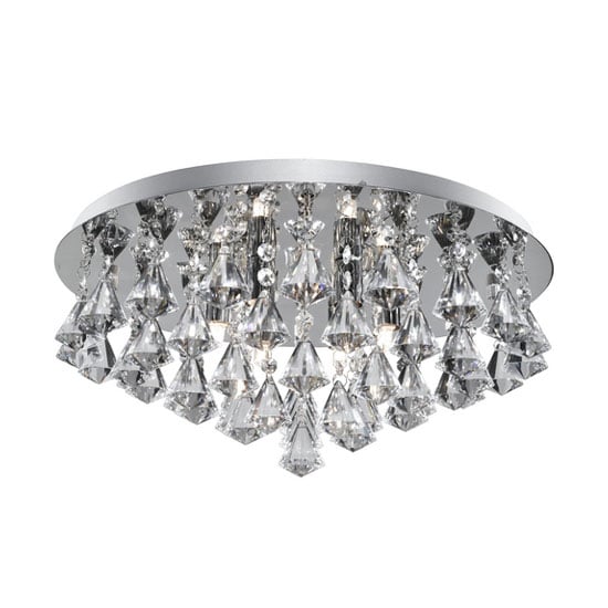 Product photograph of Hanna 6 Lamp Semi Flush Ceiling Light Finished In Chrome from Furniture in Fashion