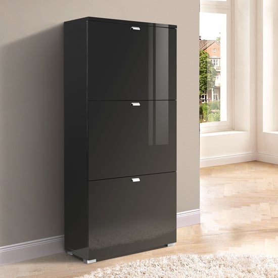 3420 83 - 7 Reasons To Choose In Favour Of Shoe Cabinet In Black Gloss