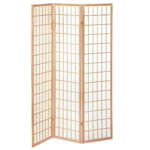 Wooden Folding Room Divider In Natural Finish Wooden Folding Room Divider In Natural Finish