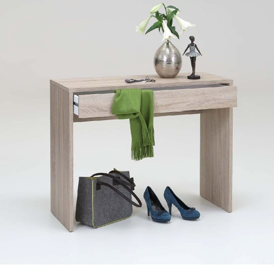 Checker Console Table In Canadian Oak With 1 Drawer Furniture in Fashion