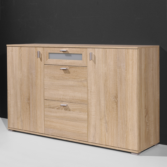 Modern Sideboard In Canadian Oak With 2 Doors And 3 Drawers