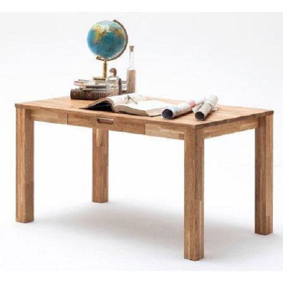View Cento 2 knotty oak computer desk with 1 drawer