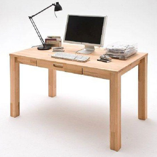 Read more about Cento 2 solid core beech computer desk with 1 drawer