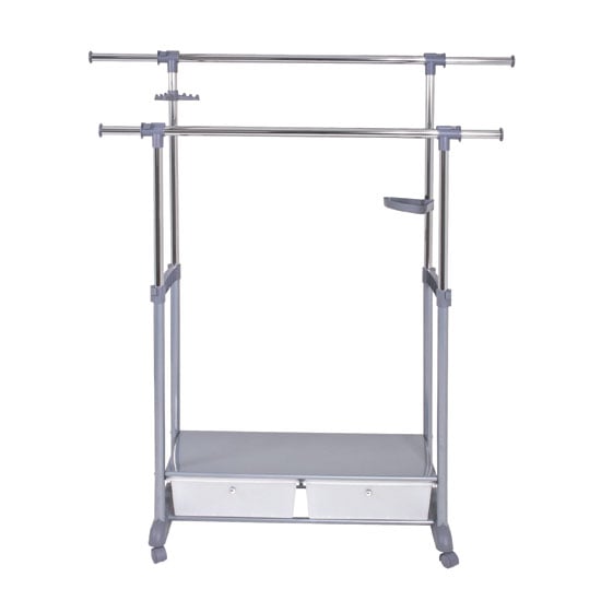 Read more about Thomas 1 double clothes rack railing with 2 plastic drawer