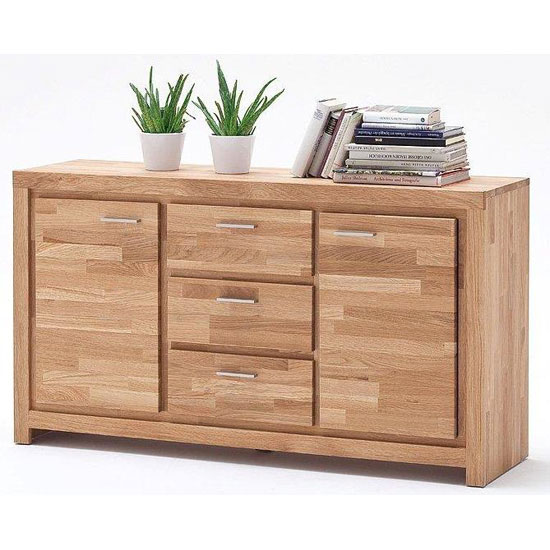Santos Sideboard In Solid Knotty Oak With 2 Door And 3 Drawers