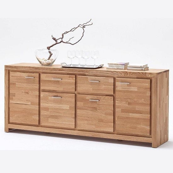 Santos Sideboard In Solid Knotty Oak With 4 Door And 2 Drawers