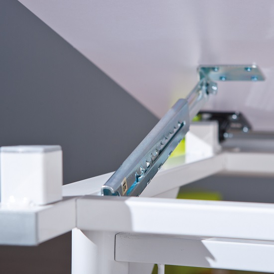 Dexter Children Computer Desk In White With Pink And Green Alter_9