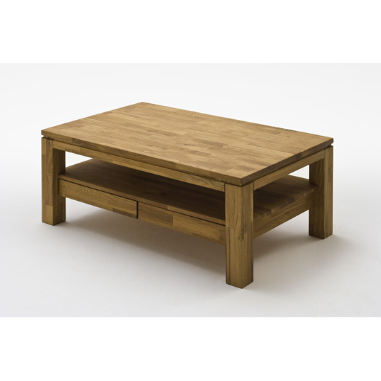 Gordon Wooden Storage Coffee Table Rectangular In Knotty oak