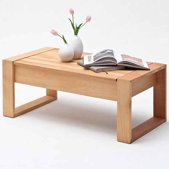 Photo of Victor coffee table in core beech with lift function