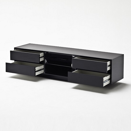 Sienna High Gloss TV Stand In Black With Multi LED Lighting_3