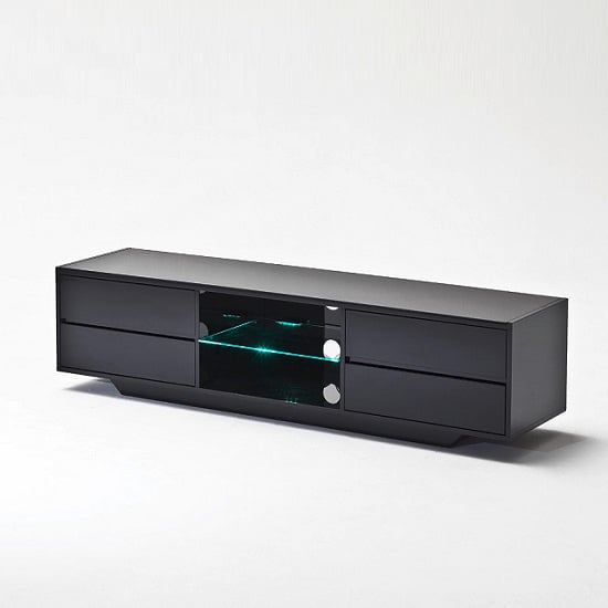 Sienna High Gloss TV Stand In Black With Multi LED Lighting_11