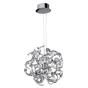 Sparkles 9 Lamp Chrome Ceiling Pendant With Acrylic Design