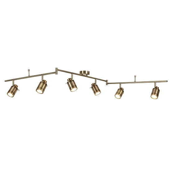Read more about Beautiful six light antique brass bathroom spot split-bar