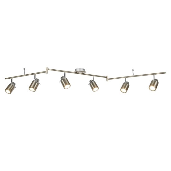 Read more about Beautiful six light satin silver bathroom spot split-bar