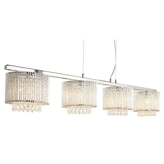 Read more about Elise chrome light ceiling bar with aluminimum tubes trim