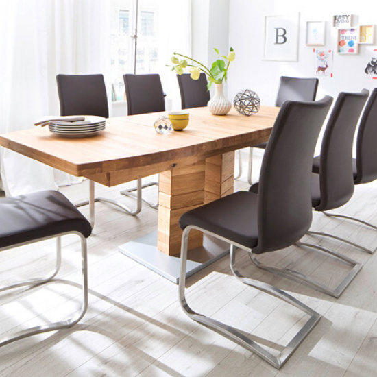 Our stylish and modern 8 seater wooden dining table sets give everyone a comfortable place at the table