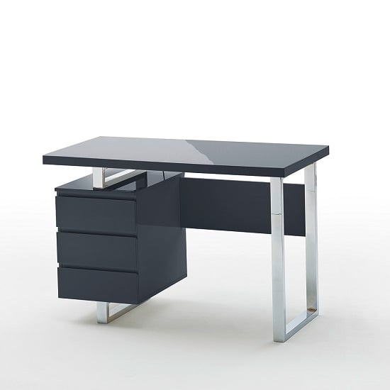 8066 15 Computer Desk MCA - Sydney High Gloss Black Computer Desk