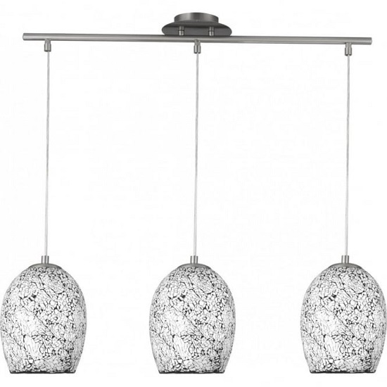 Crackle White Mosaic Glass Celing Light With Dome Shades