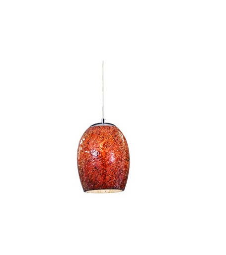 Product photograph of Ariana Chrome Red Cracked Glass Pendant Light from Furniture in Fashion