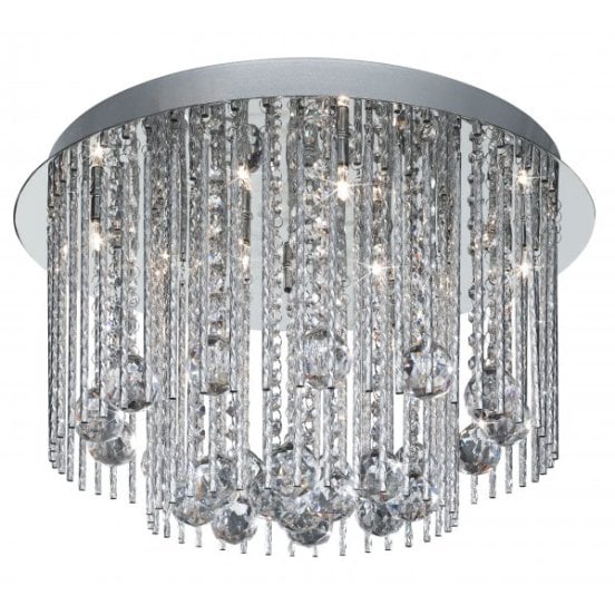 Photo of Beatrix 8 light semi flush ceiling light polished chrome